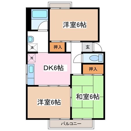 ビーナス高野Ｃの物件間取画像